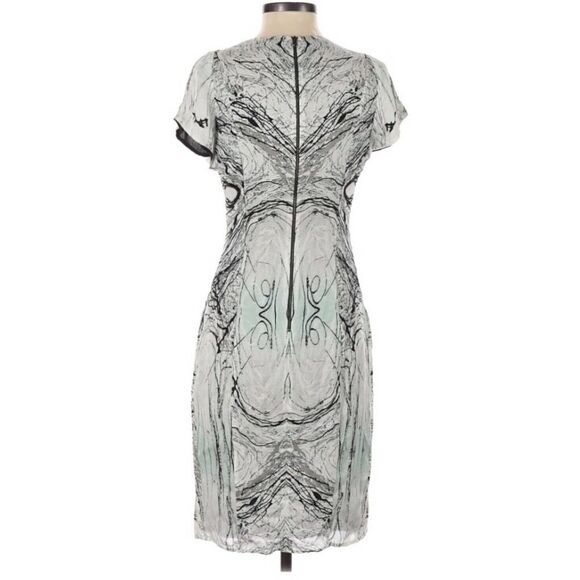 Brian Reyes Designer Silk Short Sleeve Shift Dress - Picture 2 of 10